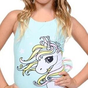 NEW Ingear Swim Baby Toddler Girl's 12 Months Rainbow Unicorn One Piece Swimsuit